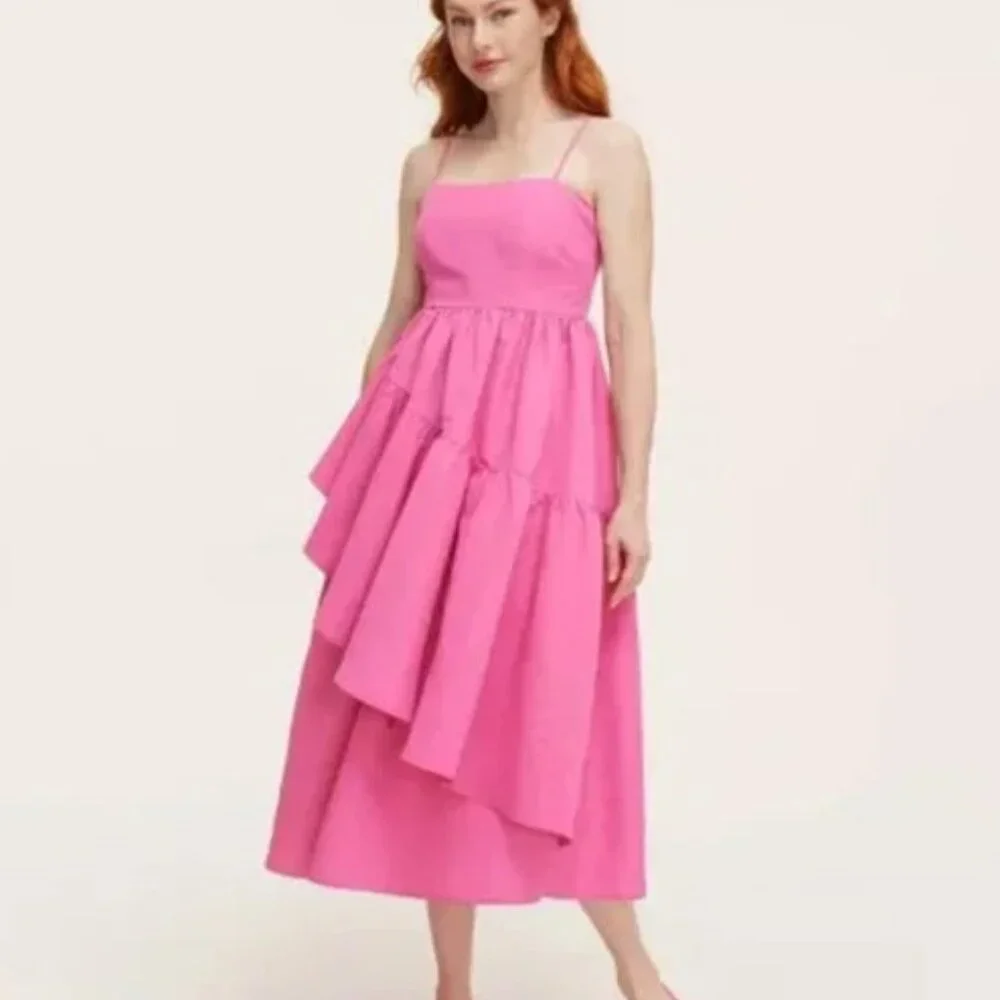 kate spade x Target Black Tiered Ruffle Midi Tank Dress/NWT/S - Picture 5 of 16